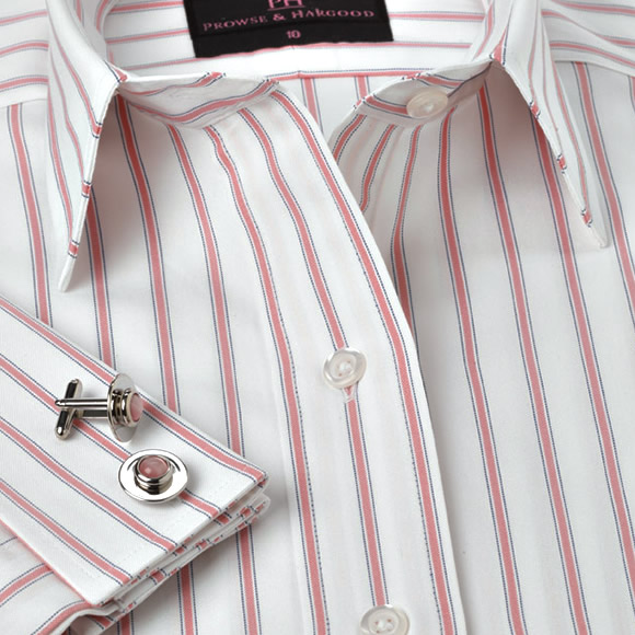 Women`s Pink Stripe Classic Shirt