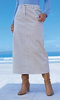 Womens Stretch Cord Skirt