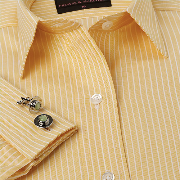 Unbranded Women`s Yellow Stripe Classic Shirt