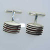 Wood & Silver Cufflinks by Seven London