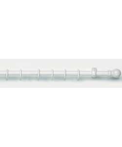 Wood Curtain Pole - White