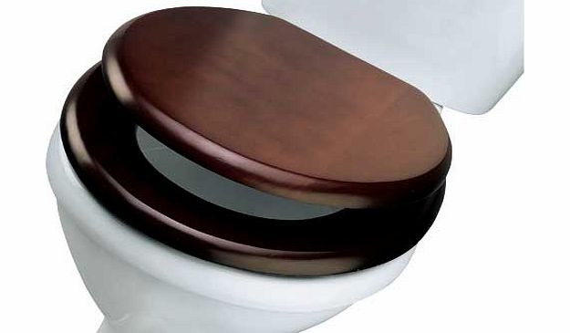 Unbranded Wood Effect Toilet Seat - Mahogany