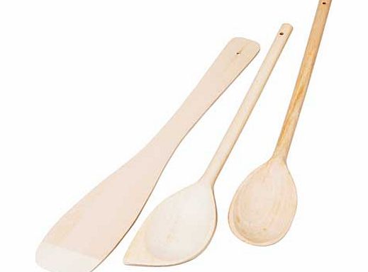 This set of three Living wooden utensils will not scratch or damage your non-stick surfaces. Set includes: Large oval spoon. Small oval spoon. Spatula. General information: EAN: 8427582.