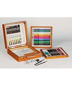 Wooden Case Painting and Art Set