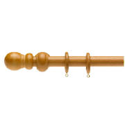 Wooden Curtain Pole 150cm- Antique Pine Effect