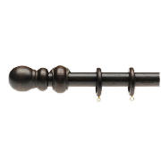 Wooden Curtain Pole 150cm- Walnut Effect