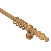 Wooden Curtain Pole 2.4m x 28mm Antique Pine