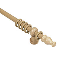 Wooden Curtain Pole 2.4m x 28mm Natural Pine