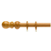 Wooden Curtain Pole 240cm- Antique Pine Effect