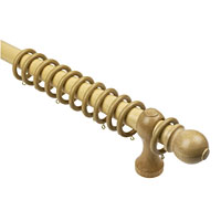 35mm / 300cm. Natural Wood Curtain Pole for larger windows and heavier curtains. Can be cut down to