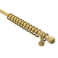 Wooden Curtain Pole Pine Effect 28mm x 2.4m