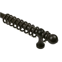35mm / 300cm. Walnut effect Curtain Pole for larger windows and heavier curtains. Can be cut down