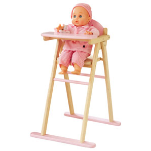 Unbranded Wooden Dolland#39;s High Chair