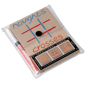 Unbranded Wooden Dry-Wipe Travel Games Set