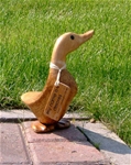 Unbranded Wooden Ducklings: approx. height - 18cm - Cream with hearts