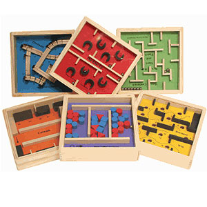 Unbranded Wooden Labyrinth Games
