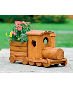 Unbranded Wooden Train Planter