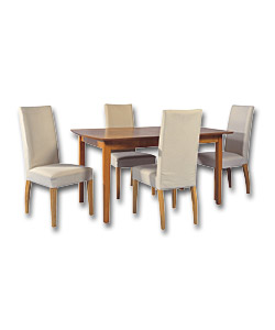 Woodlake Dining Suite with Natural Chairs