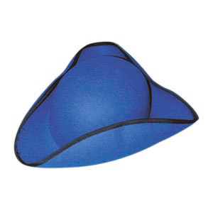 Wool Felt Tricorn hat, blue