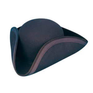 Give a sense of a tradition of past foreign statesmen with this Tricorn hat