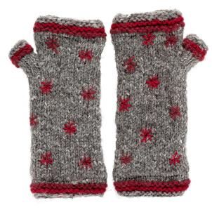 Unbranded Woollen Star Fingerless Gloves