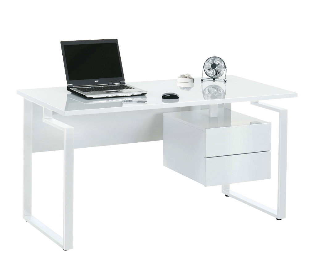 Unbranded Workline 230 white high gloss computer desk
