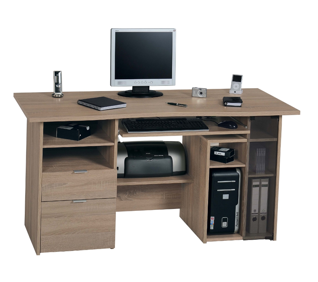Unbranded Workline Club computer desk in sawn oak