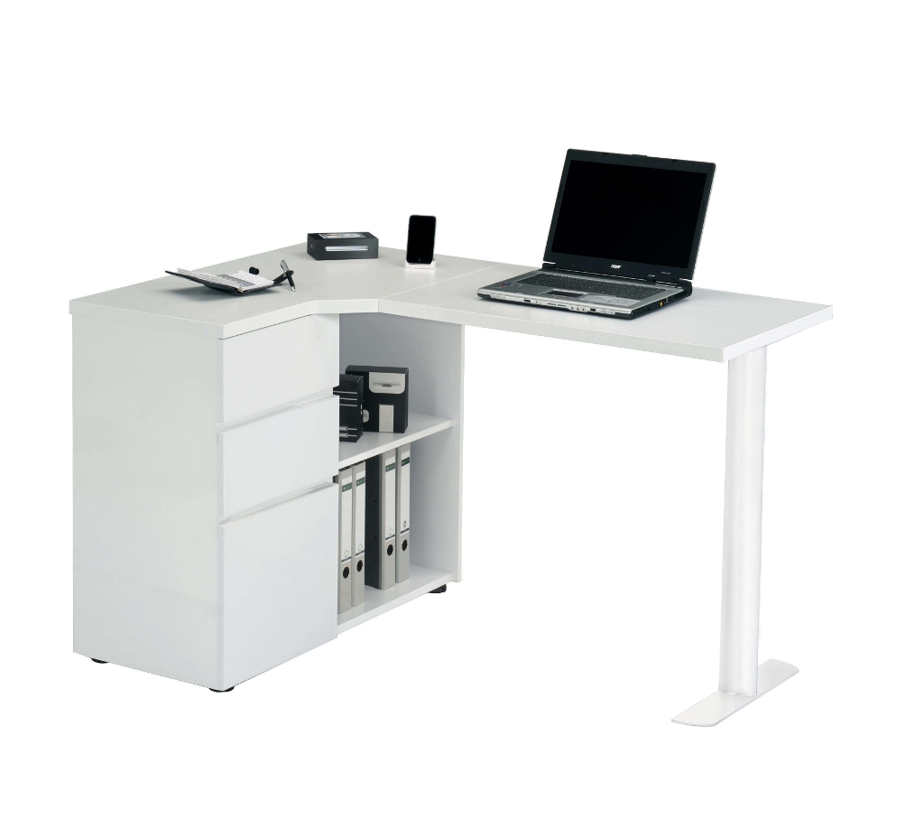 Unbranded Workline Libre white corner computer desk
