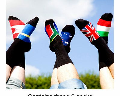 World Flag Odd Socks - Set of 6World Flag Odd Socks Set of 6. OK so you may not be an international jetsetter but at least your feet can fly around the world with the Set of Six World Flag Odd Socks. With the 6 funky odd flag socks that you can mix a