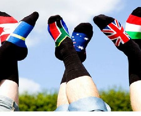 Unbranded World Flag Odd Socks Set of 6 3219P