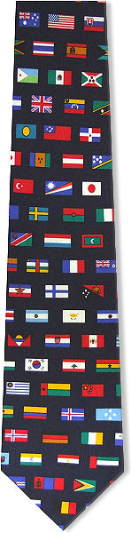 Unbranded World Flags Tie