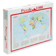 Unbranded World Map 1000PC Puzzle
