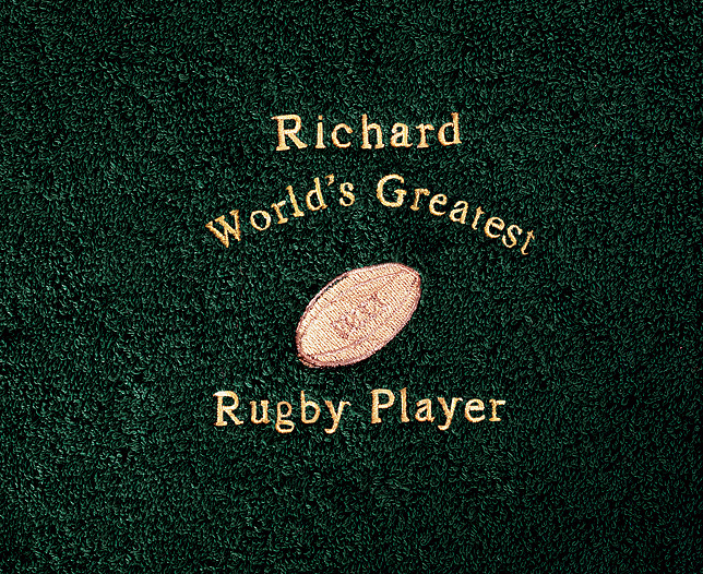 Unbranded Worldand#8217;s Greatest Sports Towel - Rugby, Personalised