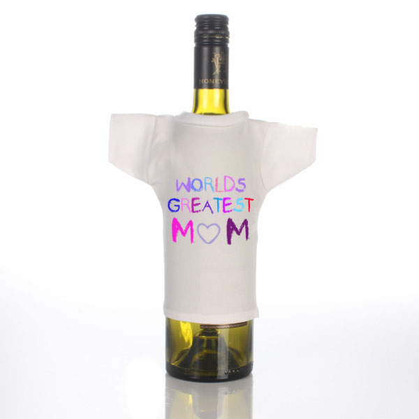 Unbranded Worlds Greatest Mum Wine Bottle T-Shirt