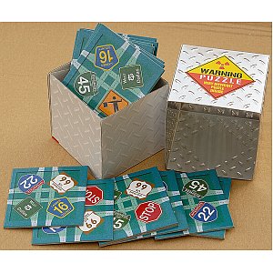 Hazard Warning! - A truly tough tile puzzle in a tough metal box. The ideal gift for minds who
