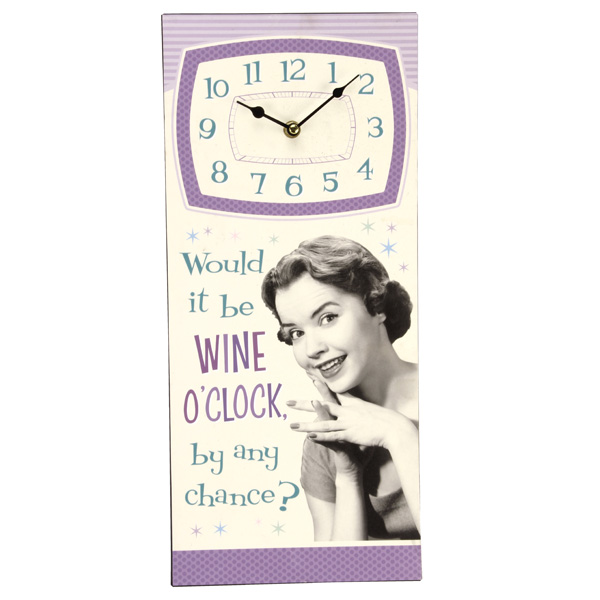 Unbranded Would it be Wine Oclock Large Wall Clock