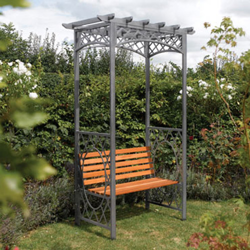 garden arch with seat