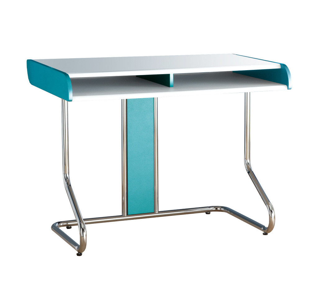 Unbranded Write Turquoise and white Designer Computer Desk