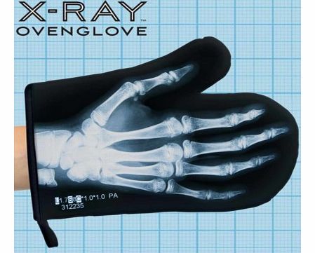 X-Ray Oven GloveWho knew an oven mitt could be both fun and functional at the same time!The X-Ray Oven Glove is a thickly padded, 100% cotton glove printed with a human hand x-ray design. Perfect for grabbing stuff out of the oven or using to protect