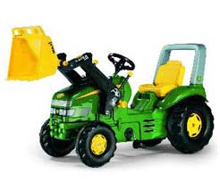 John Deere pedal powered maxi loader with lock and opening bonnet
