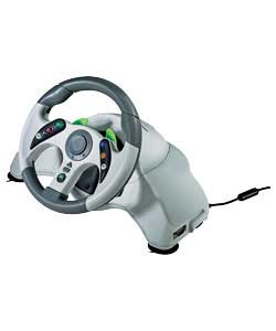 A compact version of the Xbox 360 Wheel, the X360 MicroCon wheel is powerful and realistic. The Micr