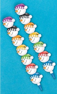 Unbranded Xmas Favour: Snowman Stackable Crayons