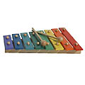 31cm long. Wooden Xylophone plays 8 notes. Encoura