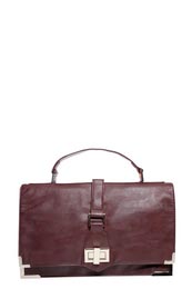 Unbranded Yazzmin Structured Grab Satchel with Gold Clasp