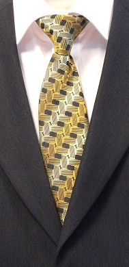 Unbranded Yellow Blocks Clip-On Tie