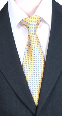 Unbranded Yellow Blue Cirles Clip-On Tie