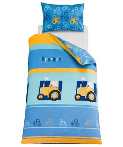 Unbranded Yellow Digger Duvet Cover Set - Single