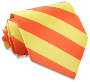 Unbranded Yellow Orange D/Stripe Tie