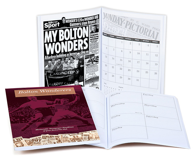 Unbranded Your Club Diary Paper Back, Bolton Wanderers