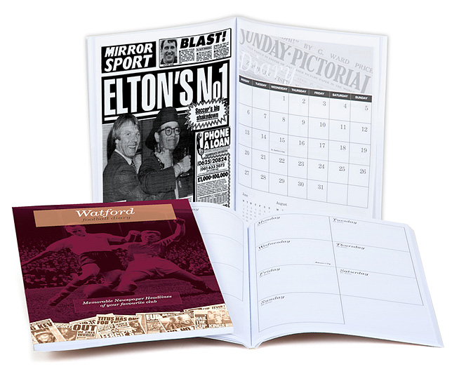 Unbranded Your Club Diary Paper Back, Watford